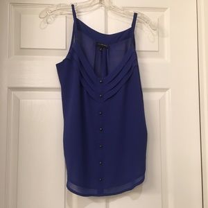 Blue Spaghetti Strap Blouse